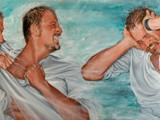CORPO A CORPO - 2012 - acrilico su tela - 60x120cm