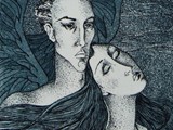 NEL VENTO - 1994 - acquaforte, acquatinta - 12x15,8cm